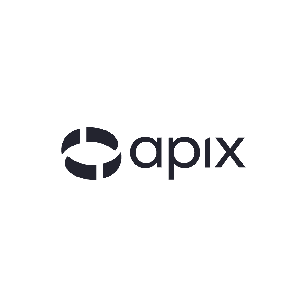 Apix logo design with circle element.
